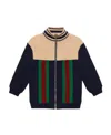 Gucci Zip-up Panelled Bomber Jacket In Black