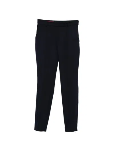 Pre-owned Gucci Zip-detail Trousers In Blue