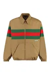 Gucci Web-stripe Shirt Jacket In Brown