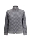 Gucci Zippered Sweatshirt In Gray