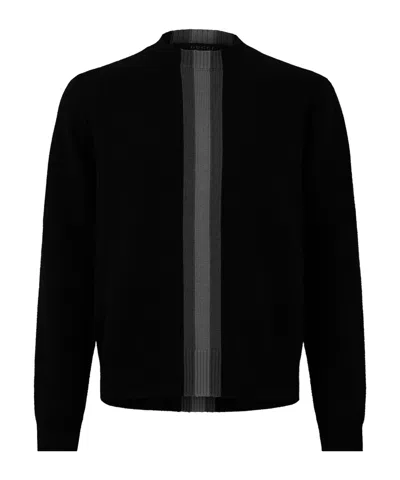 Gucci Zipup Knit Cardigan In Black