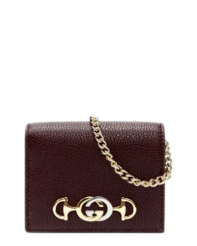 Pre-owned Gucci Zumi Gg Horsebit Bi-fold Wallet On Chain Mini Bag, Never Carried  (authentic Pre-loved)