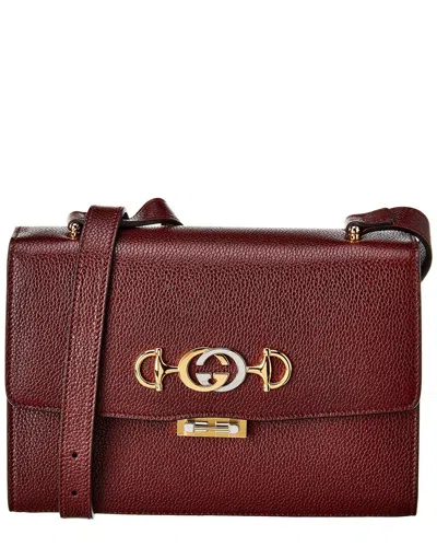 Gucci Zumi Small Leather Shoulder Bag In Red