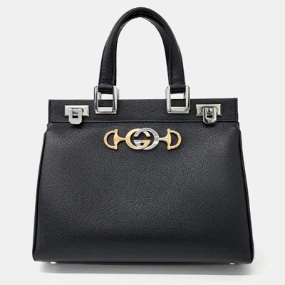 Pre-owned Gucci Zumi Small Top Handle Bag In Black