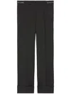 Gucci Women Wool Cropped Trousers In Black