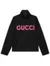 Gucci Sweatshirt Aus Baumwolljersey Mit Rollkragen In Black
