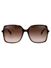 Gucci Metal Framed Havana Sunglasses In Brown