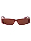 Gucci Acetate Sunglasses Frame Rectangular Lenses Tinted In 勃艮第
