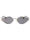 Gucci Gg1853s Linea Sign Gg1853s 002 Silver Smoke Sunglasses