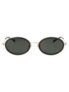 Gucci Grey-gold-grey Injection Sunglasses In Black