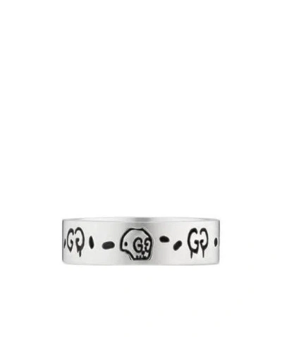 Gucci Ghost Ring In Silver In Orange
