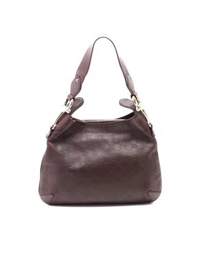 Gucci Ssiam Horsebit Creole Bag In Brown