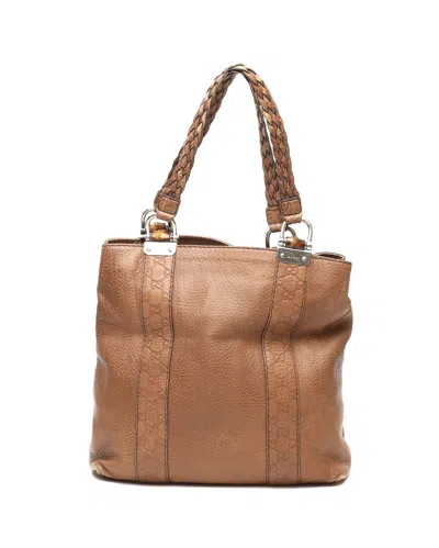 Gucci Ssima Bamboo Tote Bag In Pattern