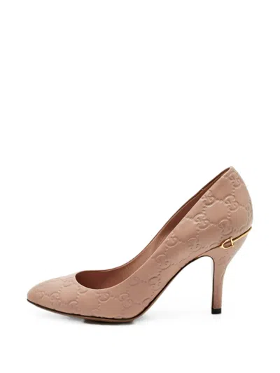Pre-owned Gucci Ssima Heeled Pumps In Pink