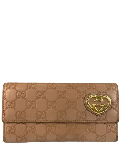 Pre-owned Gucci Ssima Lovely Long Wallet (authentic Pre-loved)