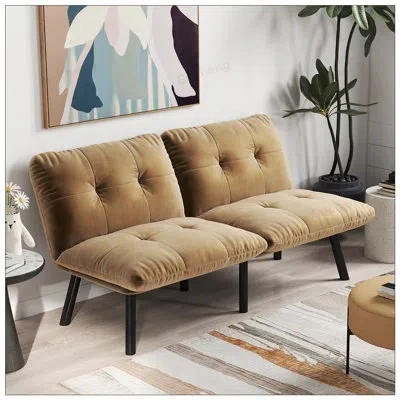 Gucheng Convertible Folding Modern Sofa Bed, Perfect For Versatile Use And Space-saving In Any Home Or Apart In Brown