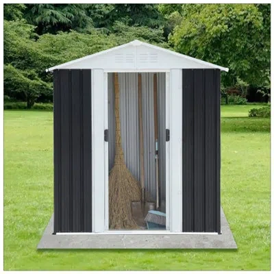 Gucheng Durable Outdoor Storage Shed With Aluminum Alloy Frame And Waterproof Base For Weather-resistant Org In Grey