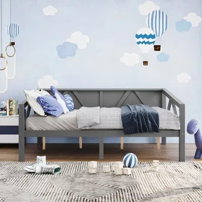 Gucheng Full Size Daybed With Spacious Storage And Elegant Design, Perfect For Modern And Space-efficient Li In Gray