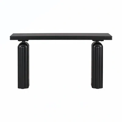 Gucheng Luxurious Acacia Veneer Console Table For Various Rooms, Enhancing Interior Style In Black