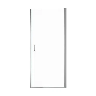 Gucheng Semi-frameless Circular Pivot Shower Door With 1/4" (6mm) Thick Sgcc Tempered Glass In Chrome