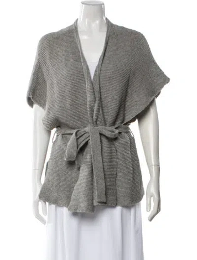 Pre-owned Gudrun & Gudrun Wool V-neck Sweater In Grey