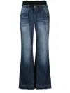 Gudu 07 Layered-effect Denim Trousers In Blue