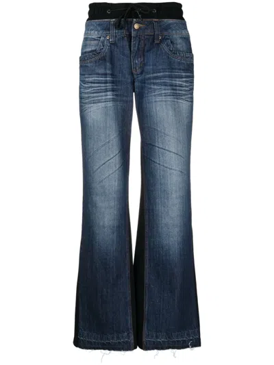 GUDU 07 LAYERED-EFFECT DENIM TROUSERS