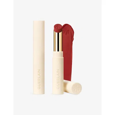 Guerlain 599 Red Aster Kisskiss Honey-infused Intense Lipstick Refill 1.85g In Transparent