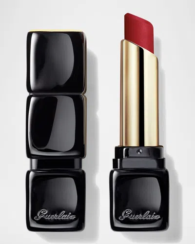 Guerlain Kisskiss Tender 16-hour Comfort Lightweight Luminous Matte Lipstick In Red