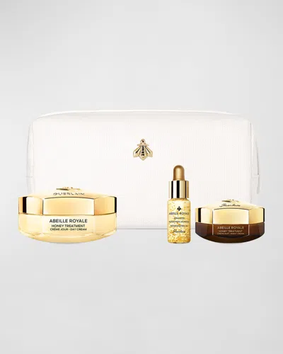 Guerlain Limited Edition Abeille Royale Revitalizing Day & Night Skincare Set ($261 Value) In White