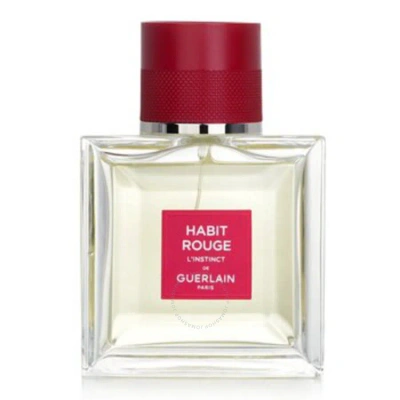 Guerlain Men's Habit Rouge L'instinct Intense Edt Spray 1.6 oz Fragrances 3346470304987 In Red   / Green