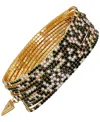 Guess 10-pc. Crystal Gold-tone Stretch Bracelet In Gold