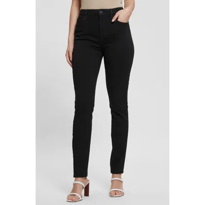 Guess 1981 High Waist Ankle Skinny Jeans In Black