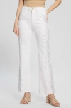 Guess Women's 1981 Embellished Kick Flare Jeans In Soda Bling