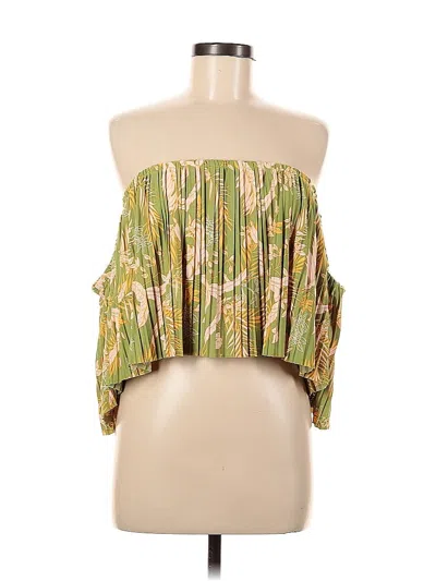 Pre-owned Guess 3/4 Sleeve Blouse In Green