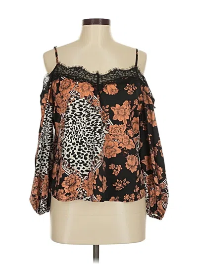 Pre-owned Guess 3/4 Sleeve Blouse In Orange