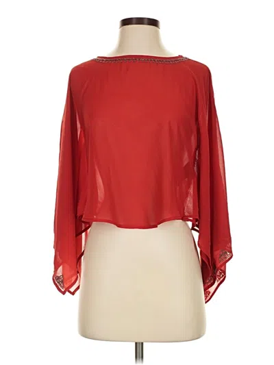 Pre-owned Guess 3/4 Sleeve Blouse In Red