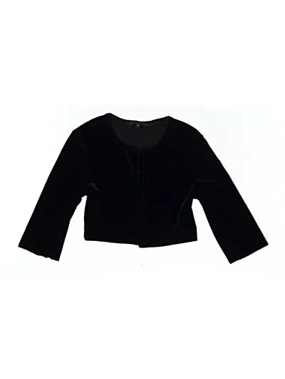 Pre-owned Guess Kids' 3/4 Sleeve Top Black Open Neckline Tops