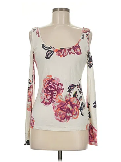 Pre-owned Guess 3/4 Sleeve T-shirt In White