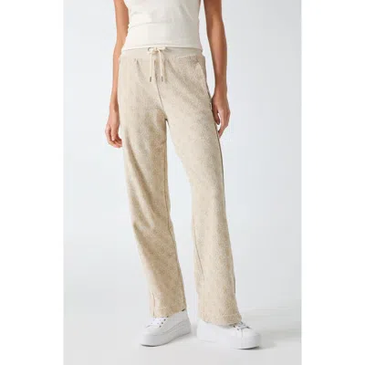 Guess 4g Logo Jacquard Drawstring Pants In Neutral