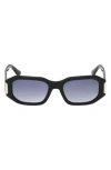 Guess 52mm Rectangular Sunglasses In Black
