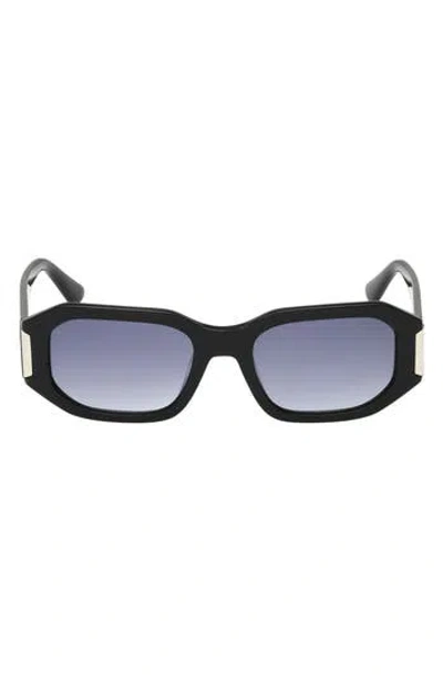 Guess 52mm Rectangular Sunglasses In Black