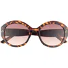 Guess 54mm Square Sunglasses In Dark Havana/gradient Brown