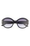 Guess 54mm Square Sunglasses In Shiny Black/gradient Smoke