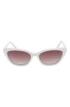 Guess 55mm Cat Eye Sunglasses In Neutral