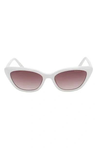 Guess 55mm Cat Eye Sunglasses In Neutral