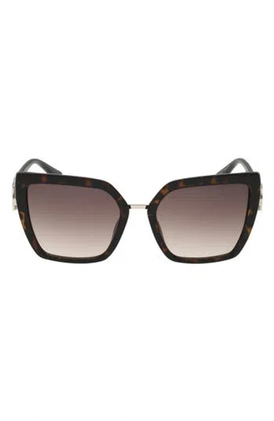 Guess 55mm Square Sunglasses In Brown