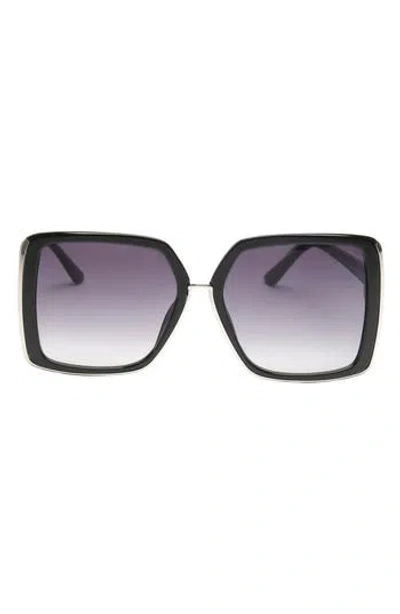 Guess 58mm Butterfly Square Gradient Sunglasses In Blue