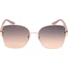 Guess 59mm Gradient Butterfly Sunglasses