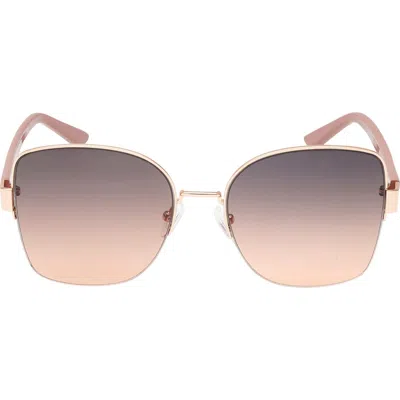 Guess 59mm Gradient Butterfly Sunglasses
